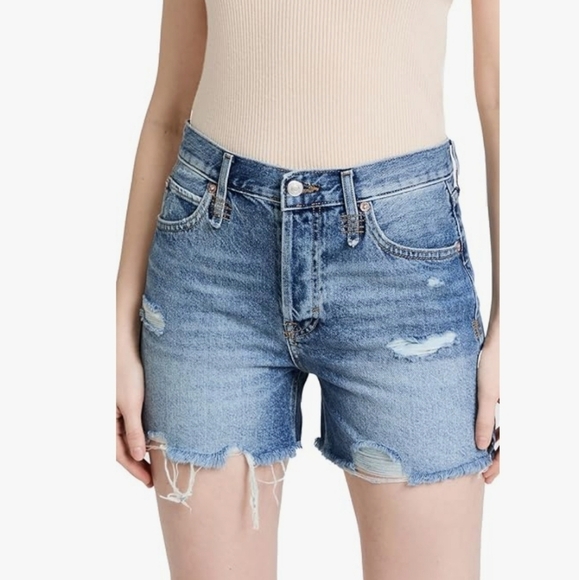 We The Free People Makai Cut Off Short in Vintage Light Denim 26 Button Fly - Picture 1 of 8